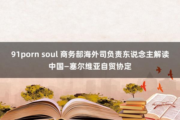 91porn soul 商务部海外司负责东说念主解读中国—塞尔维亚自贸协定
