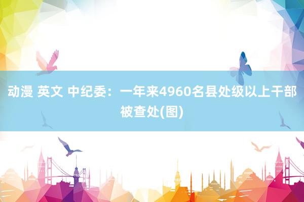 动漫 英文 中纪委：一年来4960名县处级以上干部被查处(图)