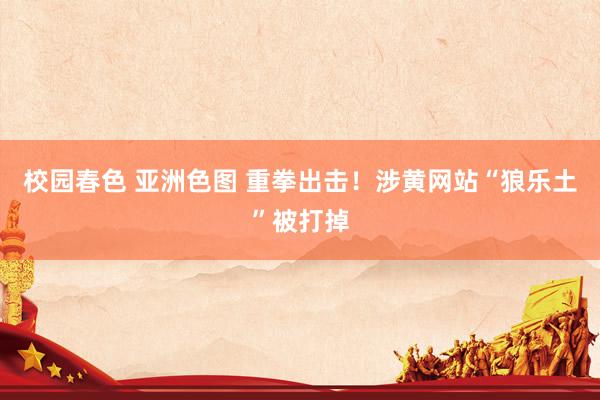校园春色 亚洲色图 重拳出击！涉黄网站“狼乐土”被打掉