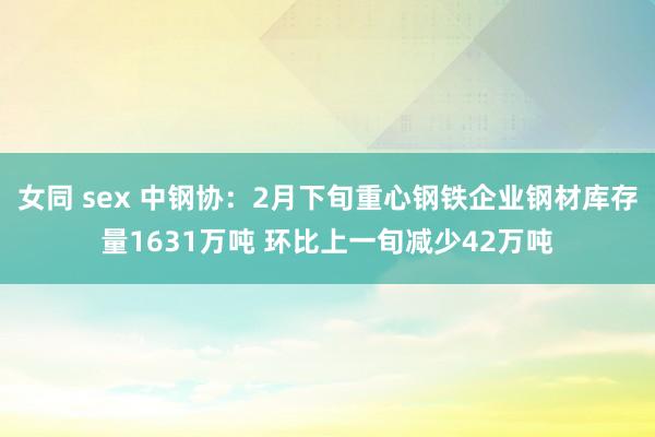 女同 sex 中钢协：2月下旬重心钢铁企业钢材库存量1631万吨 环比上一旬减少42万吨